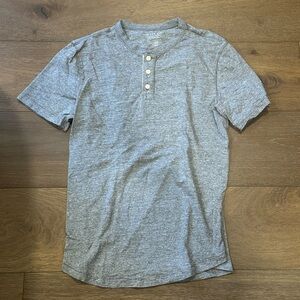 COPY - American Eagle Outfitters Shirt Henley Tee Standard Fit Gray Mens Size S…